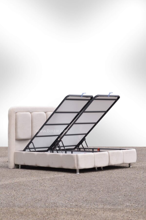 Lit coffre Hiera - Tissu Bichette 140x190