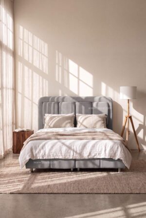 Lit coffre Hiera - Tissu Bichette