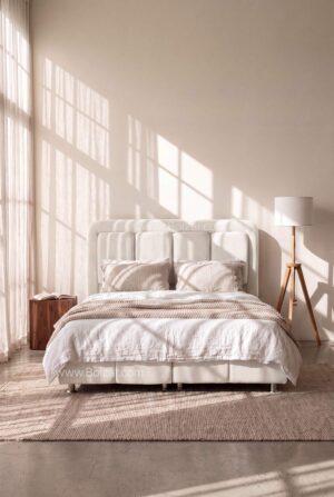 Lit coffre Hiera - Tissu Bichette