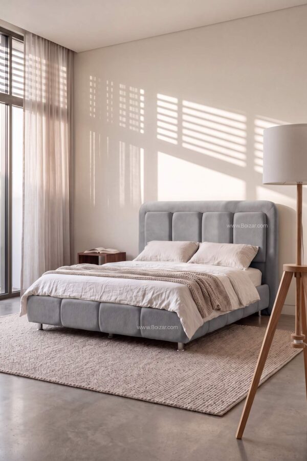 Lit coffre Hiera - Tissu Bichette 180x200