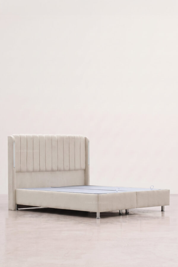 Lit coffre Tokyo LED | Tissu Bichette 140x190