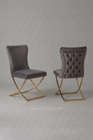 Chaise Gabi | Velours et piètement doré - Chaises