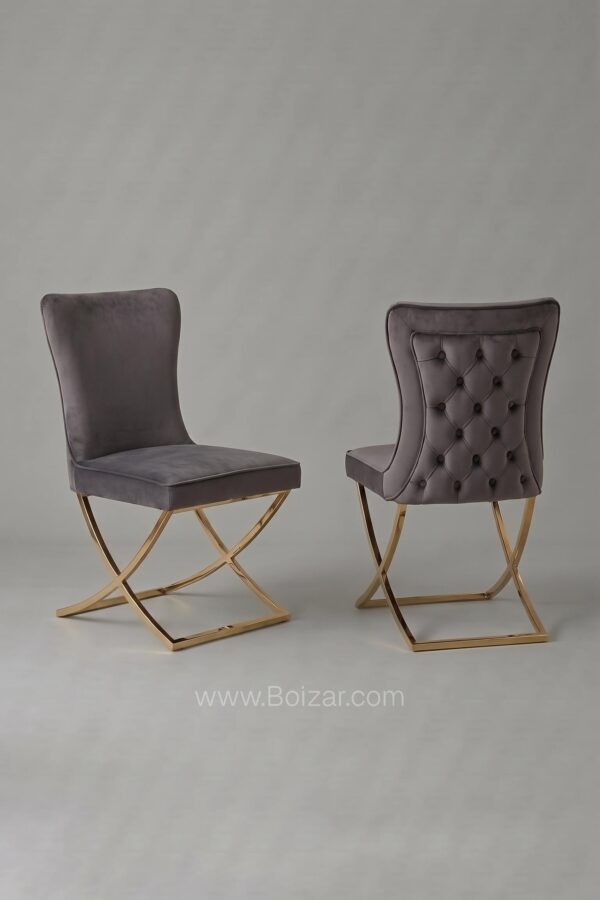 Chaise Gabi | Velours et piètement doré - Chaises