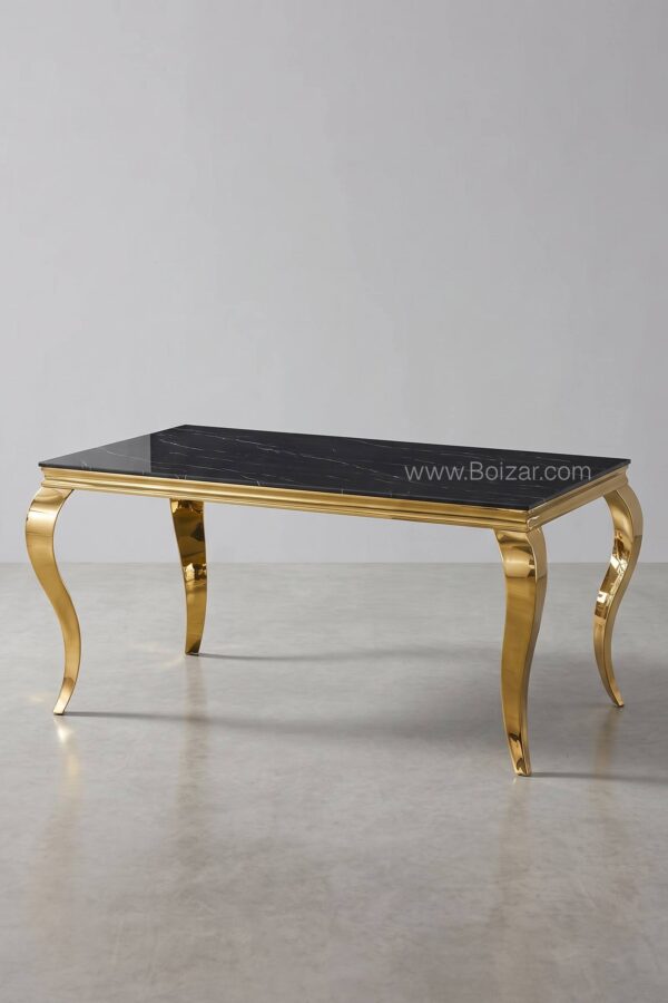 Table Baroque | Marbre doré 150 cm - Tables à manger