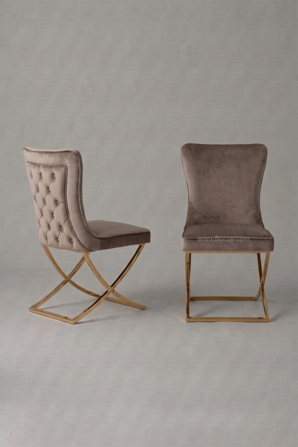 Chaise Gabi | Velours et piètement doré - Chaises