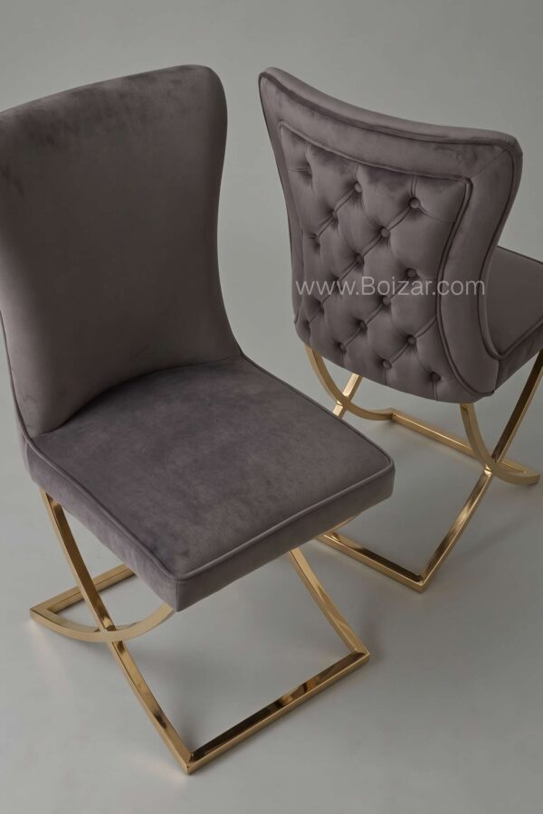 Chaise Gabi | Velours et piètement doré - Chaises