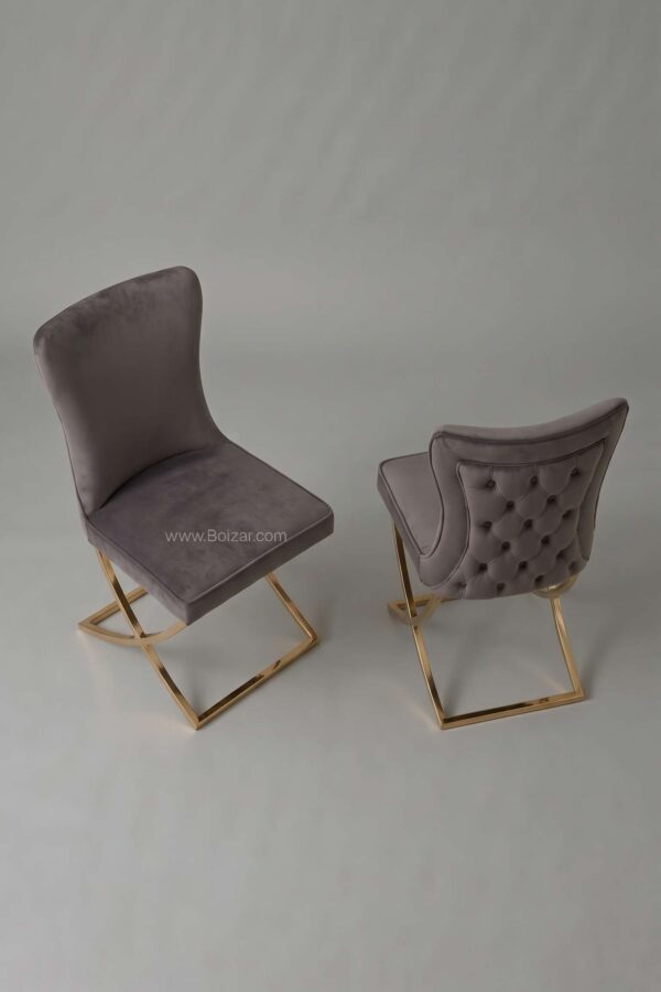 Chaise Gabi | Velours et piètement doré - Chaises