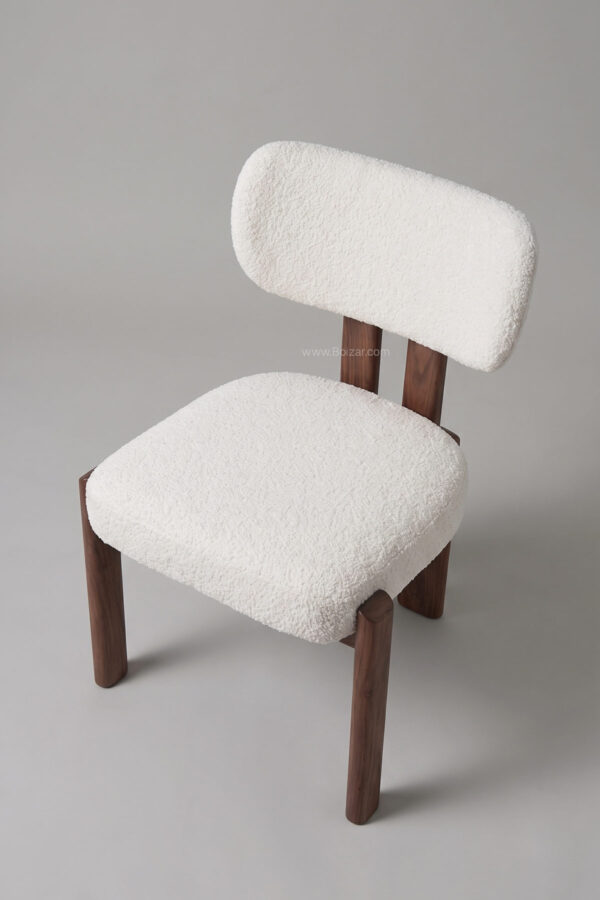Chaise Hera | Tissu chenille, piètement acier - Chaises