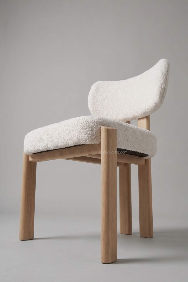 Chaise Hera | Tissu chenille, piètement acier - Chaises