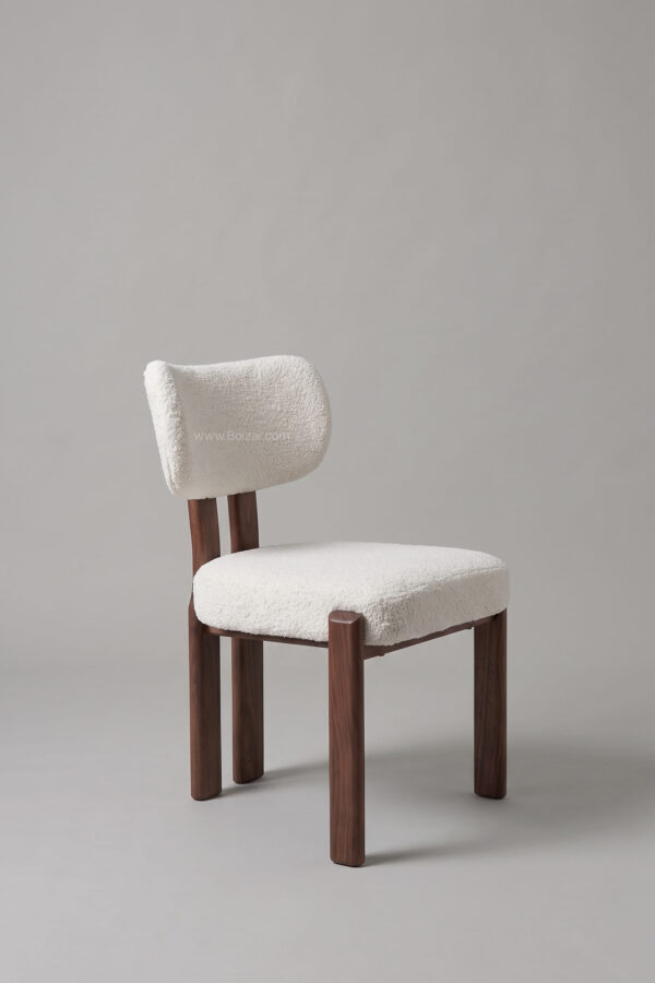 Chaise Hera | Tissu chenille, piètement acier - Chaises