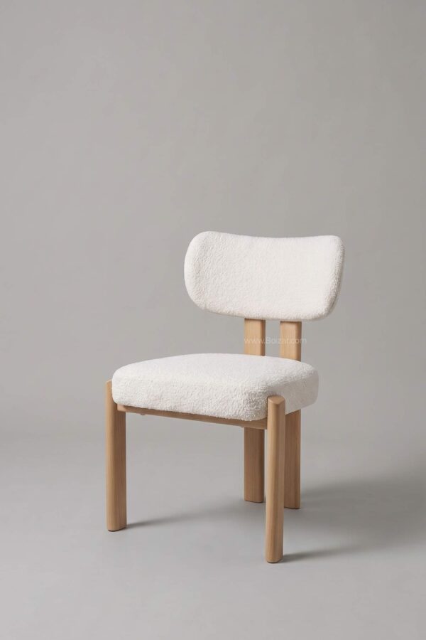 Chaise Hera | Tissu chenille, piètement acier - Chaises