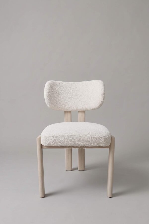 Chaise Hera | Tissu chenille, piètement acier - Chaises