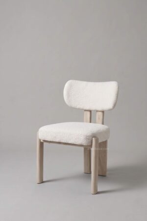 Chaise Hera | Tissu chenille, piètement acier - Chaises