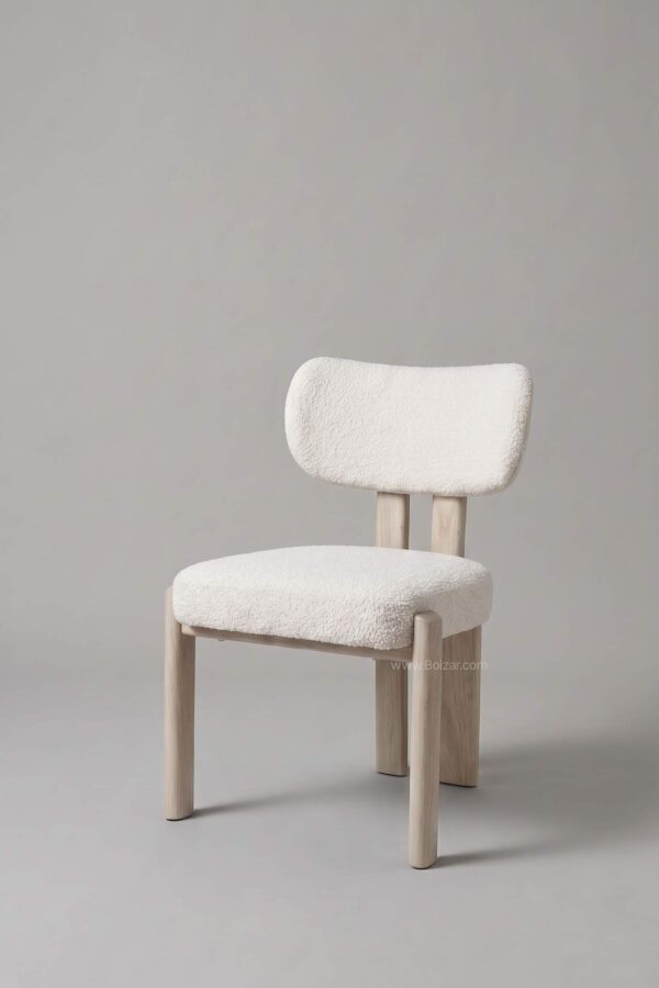 Chaise Hera | Tissu chenille, piètement acier - Chaises