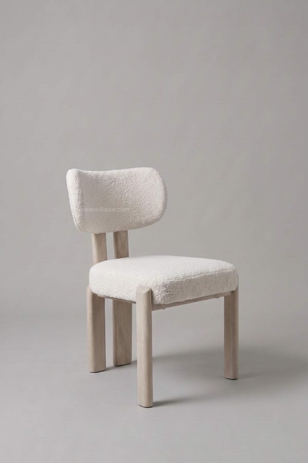 Chaise Hera | Tissu chenille, piètement acier - Chaises