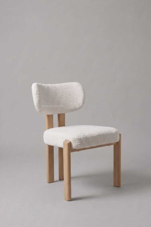 Chaise Hera | Tissu chenille, piètement acier - Chaises