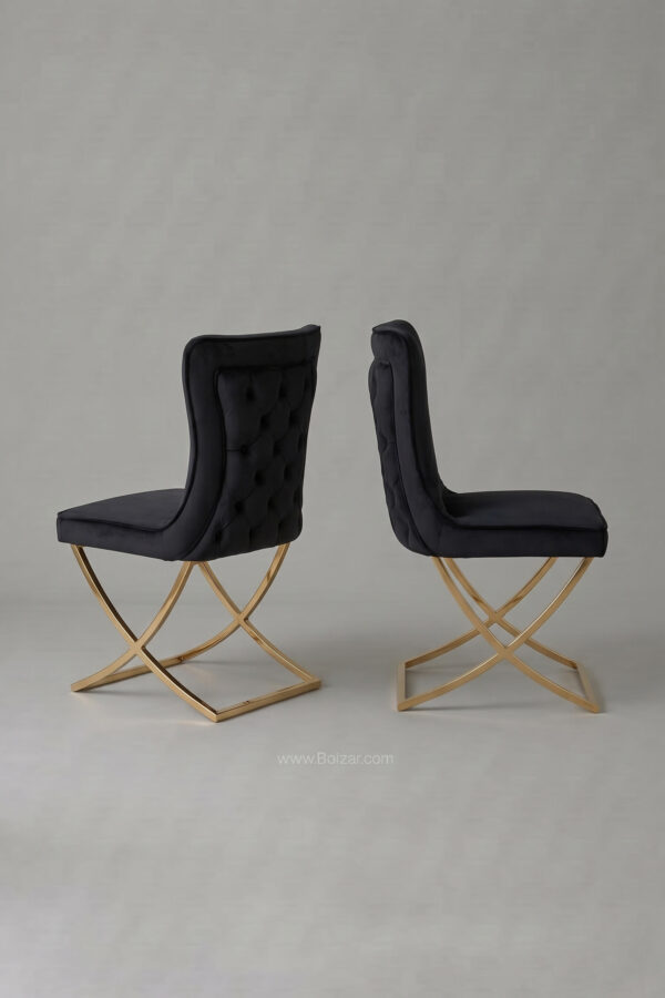 Chaise Gabi | Velours et piètement doré - Chaises