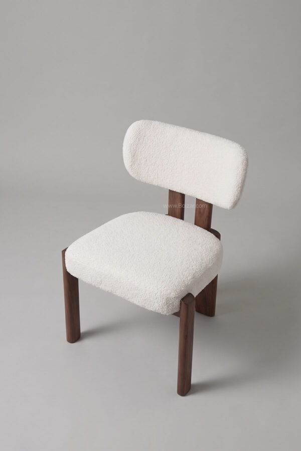 Chaise Hera | Tissu chenille, piètement acier - Chaises