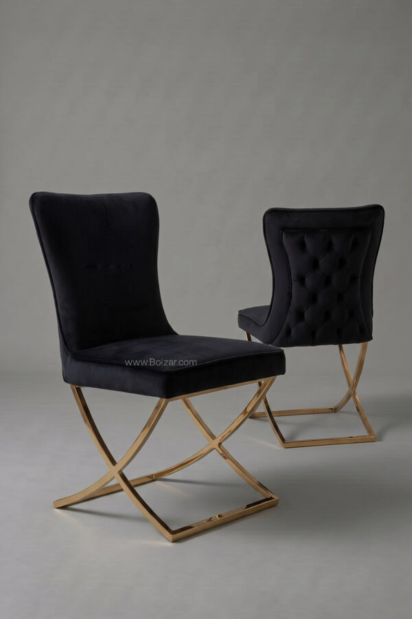 Chaise Gabi | Velours et piètement doré - Chaises