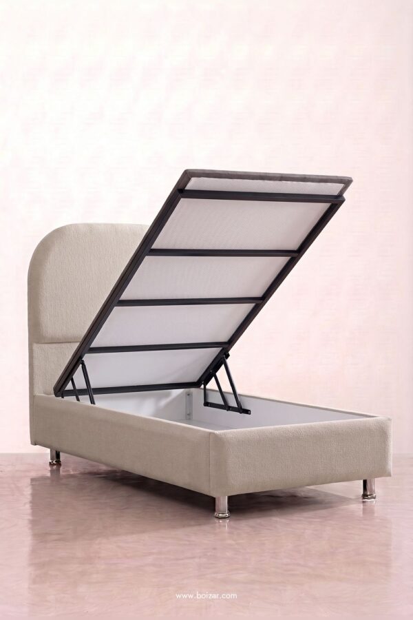 Lit coffre Jade 1 place 90x190 | Tissu chenille