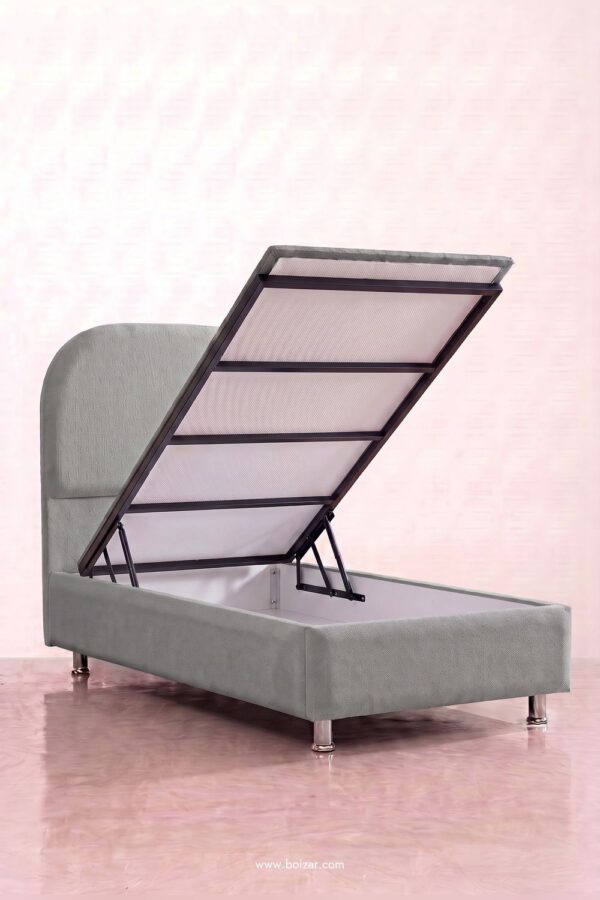 Lit coffre Jade 1 place 90x190 | Tissu chenille