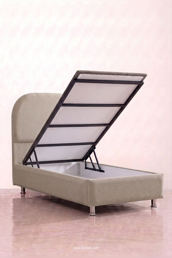 Lit coffre Jade 1 place 90x190 | Tissu chenille