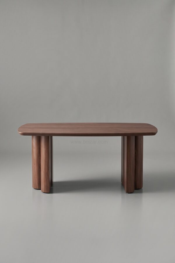 TABLE À MANGER CÉRAMIQUE TRINITY NOYER TRAVERTIN 180 - Tables à manger