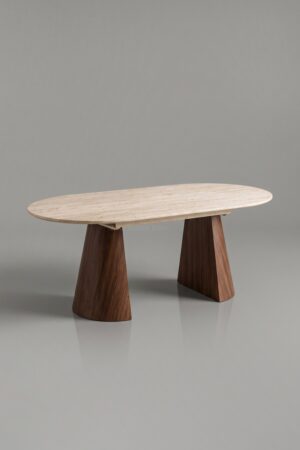 TABLE A MANGER EXTENSIBLE CERAMIQUE ANASTASIA NOYER 180-220cm - Tables à manger