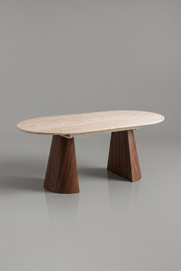 TABLE A MANGER EXTENSIBLE CERAMIQUE ANASTASIA NOYER 180-220cm - Tables à manger