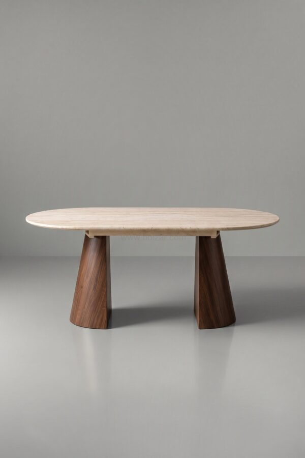 TABLE A MANGER EXTENSIBLE CERAMIQUE ANASTASIA NOYER 180-220cm - Tables à manger