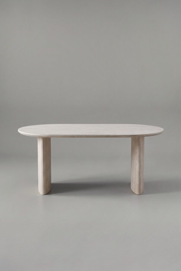 TABLE A MANGER JOSEPHINE TRAVERTIN CERAMIQUE 180 - Tables à manger