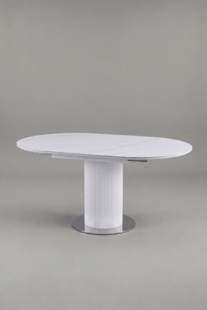TABLE A MANGER RALLONGE CERAMIQUE SOFIA PIED DORÉ - Tables à manger