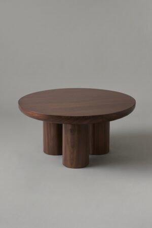 TABLE BASSE EFFET TRAVERTIN MAYA 90CM - Tables basses