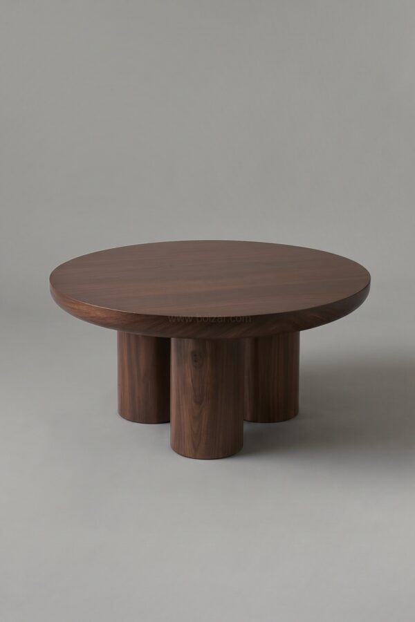 TABLE BASSE EFFET TRAVERTIN MAYA 90CM - Tables basses