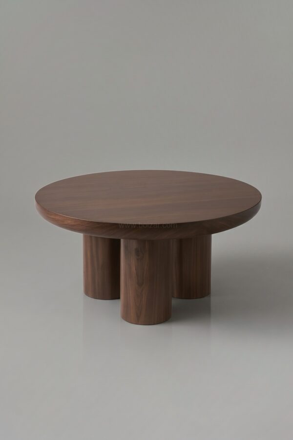 TABLE BASSE EFFET TRAVERTIN MAYA 90CM - Tables basses