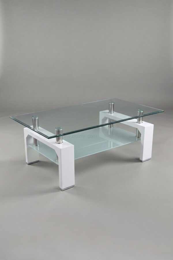 TABLE BASSE GLORIA BLANC TRANSPARENT - Tables basses