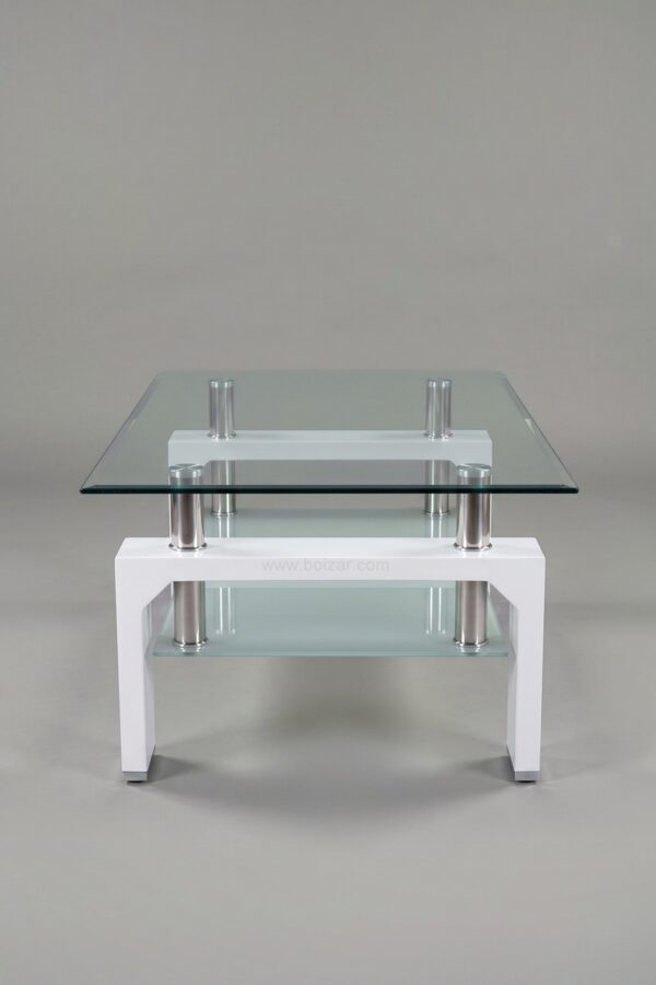 TABLE BASSE GLORIA BLANC TRANSPARENT - Tables basses