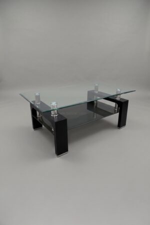 TABLE BASSE GLORIA BLANC TRANSPARENT - Tables basses
