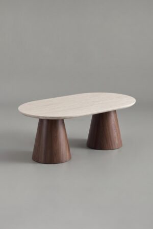 TABLE BASSE ICONIC CERAMIQUE TRAVERTIN - Tables basses