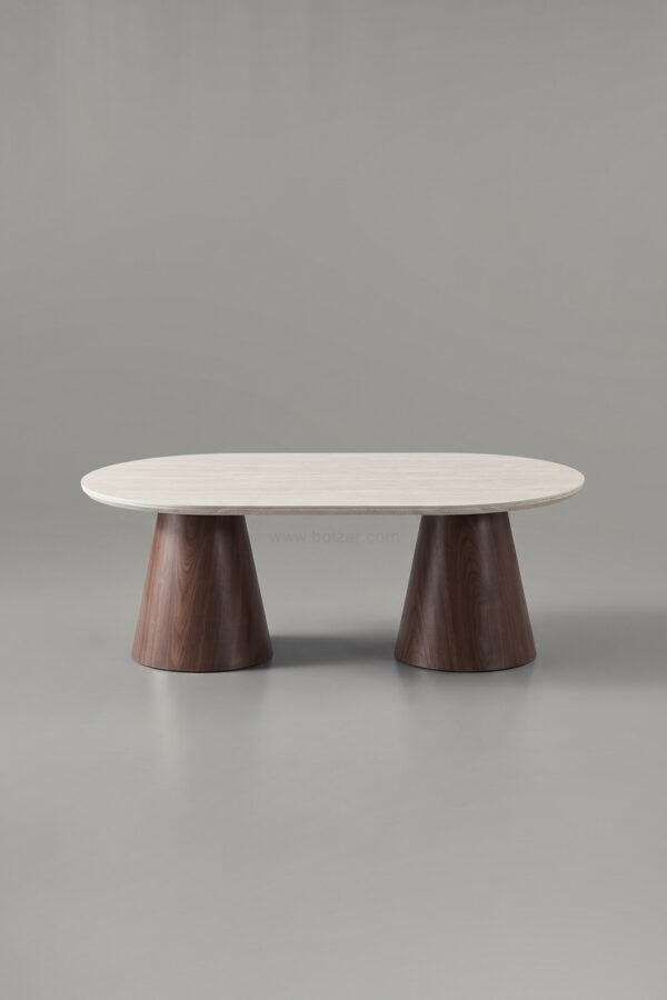 TABLE BASSE ICONIC CERAMIQUE TRAVERTIN - Tables basses