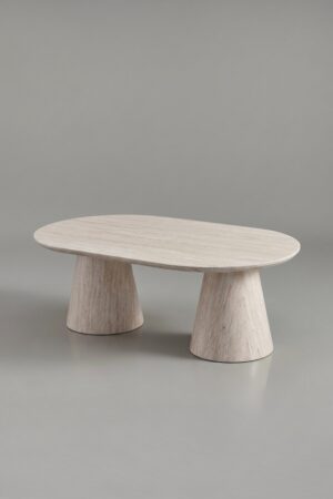 TABLE BASSE ICONIC CERAMIQUE TRAVERTIN - Tables basses