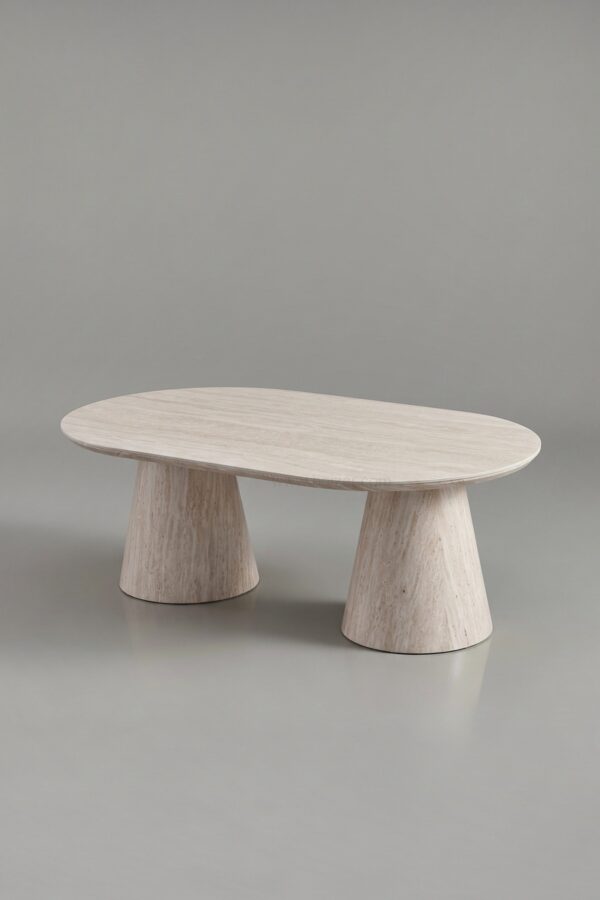 TABLE BASSE ICONIC CERAMIQUE TRAVERTIN - Tables basses