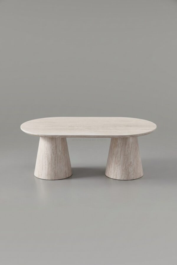 TABLE BASSE ICONIC CERAMIQUE TRAVERTIN - Tables basses