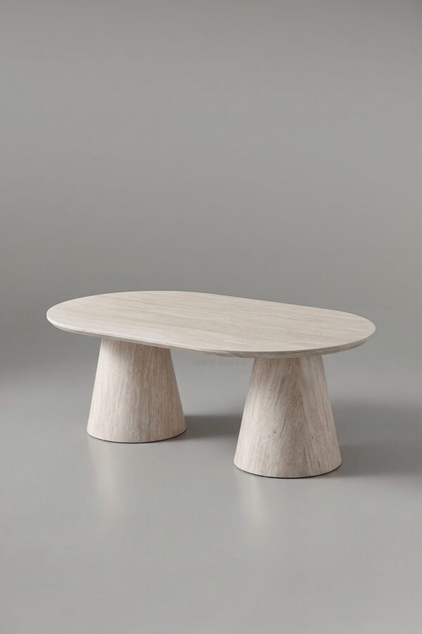 TABLE BASSE ICONIC CERAMIQUE TRAVERTIN - Tables basses