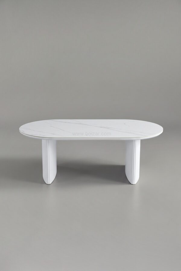 TABLE BASSE JOSEPHINE CERAMIQUE MARBRE BLANC - Tables basses
