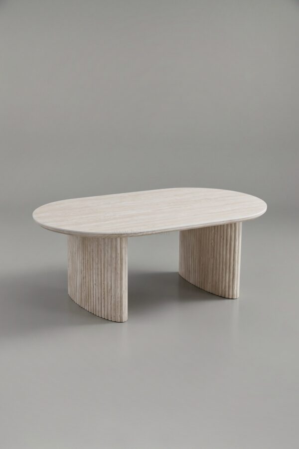 TABLE BASSE JOSEPHINE CERAMIQUE TRAVERTIN - Tables basses