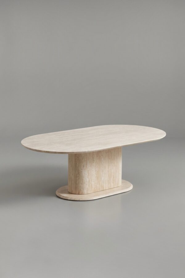 TABLE BASSE LÉA TRAVERTIN - Tables basses
