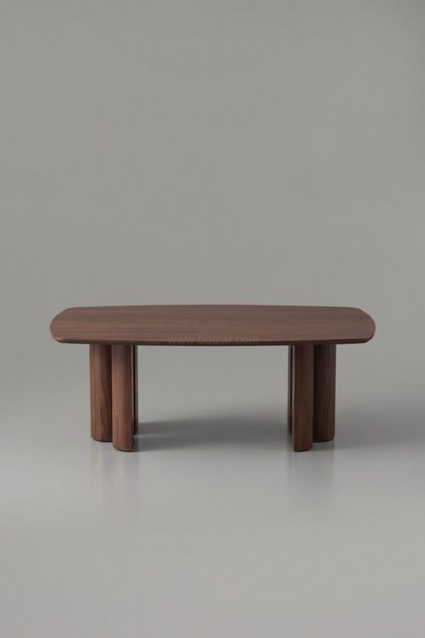 TABLE BASSE TRINITY CÉRAMIQUE HÊTRE MARBRE BEIGE 120 - Tables basses