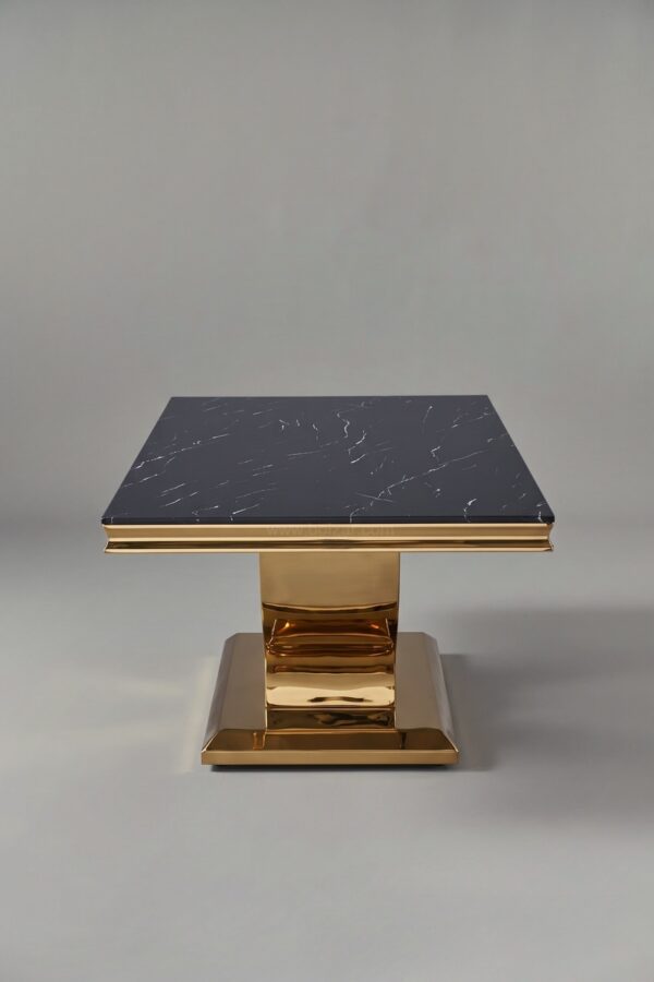 TABLE BASSE TROPHEE DORE MARBRE - Tables basses