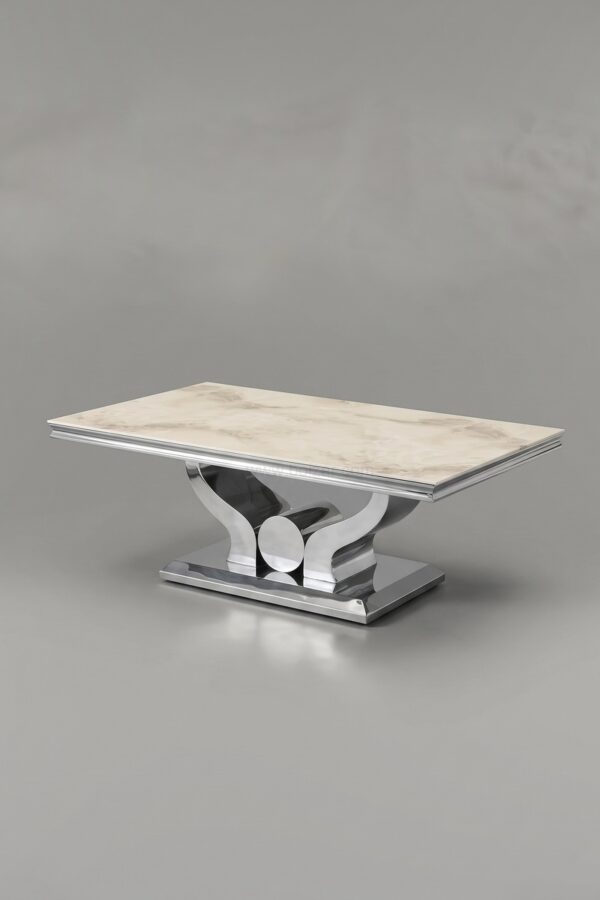 TABLE BASSE TROPHEE MARBRE NOIR - Tables basses